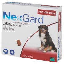 NexGard Chewable Tablets for Dogs 25-50kg - 6 Pack