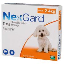 NexGard Chewable Tablets for Dogs <4kg - 3 Pack