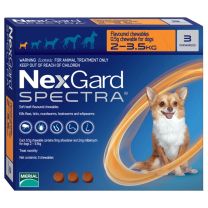 NexGard Spectra for XS Dogs (2 - 3.5kg) - 3 Pack